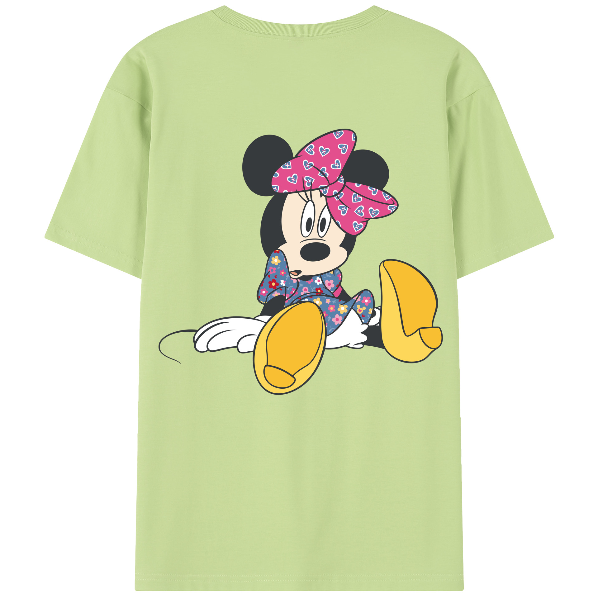 （画像用） ミッキーマウス Mickey Mouse 綿100％半袖Tシャツ（背面プリント）